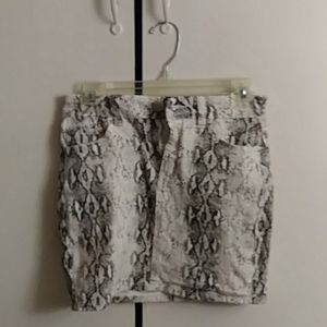 Snake print skirt